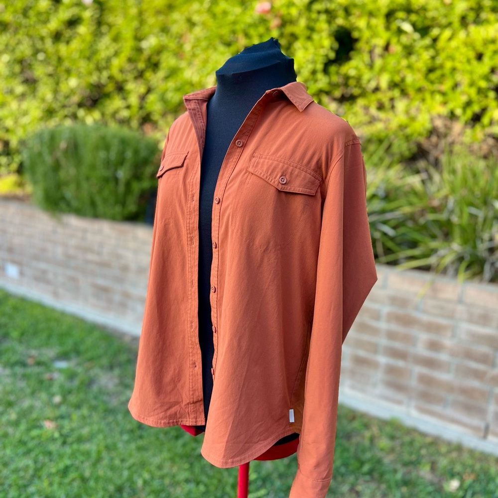 Eddie Bauer Rust Orange Button-Down Shirt